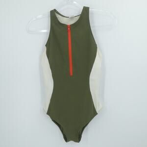 Flagepole NYC Swimsuit Womens Small Green Stella One Piece Beach Vacation‎